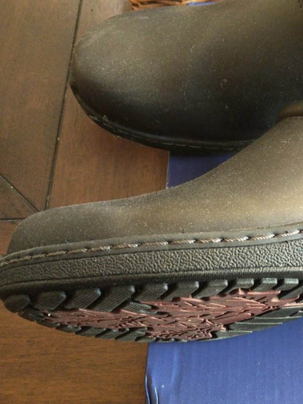 Ladies 7.5-8 Aertrex Robin slip resistant clogs black Leather arch support exc - Picture 12 of 15